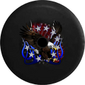 Stars Eagle Stripes Spare Jeep for Vintage 2018 Tire Wrangler Backup Flames Cover RV Cracked 2019 Inch 33 JL Tribal American & Camera