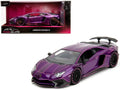 Slips" Candy Graphics Purple Pink Aventador with SV Series Model by Diecast Car 1/24 "Pink Lamborghini Jada