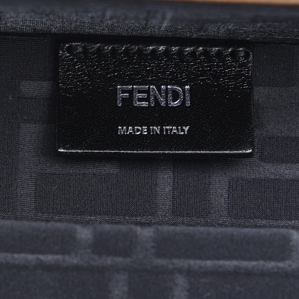 Fendi (Good) Coated Authenticated Zucca Bag Fabric Brown Pre-Owned Canvas Crossbody Unisex Baguette Trunk