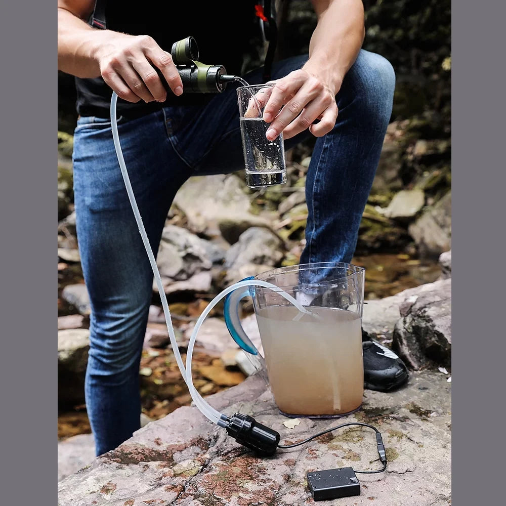 Technology Filter Portable Nano and uses with / Bacteria Purifies liquid liquid Drinking Removes Virus Pump, that