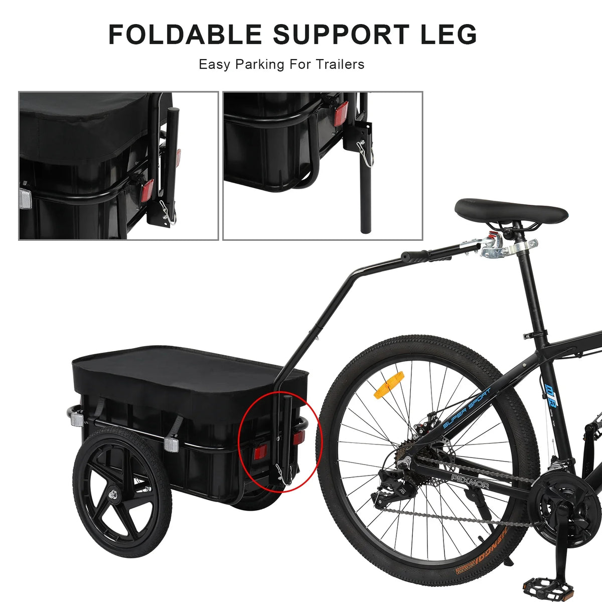 Waterproof W/Universal Bicycle Trailer Bike PEXMOR Wagon Coupler Cargo Cover Trailer, &