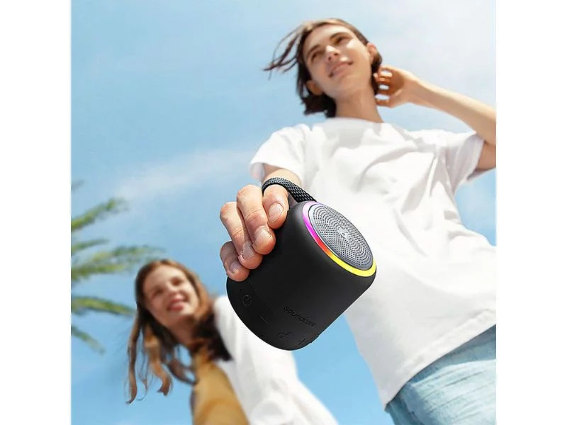 15H Mini 3 Refurbished Black Bluetooth Speaker 2-Pack IPX7 Soundcore Waterproof Pro B3127Z11 Playtime Portable