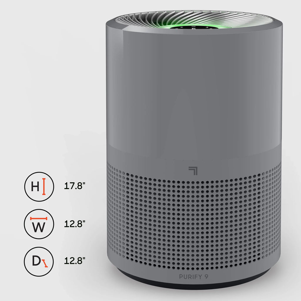 True Gray Sharper Ft., Covers Air up Purifier, to (New) Sq. HEPA 350 Image