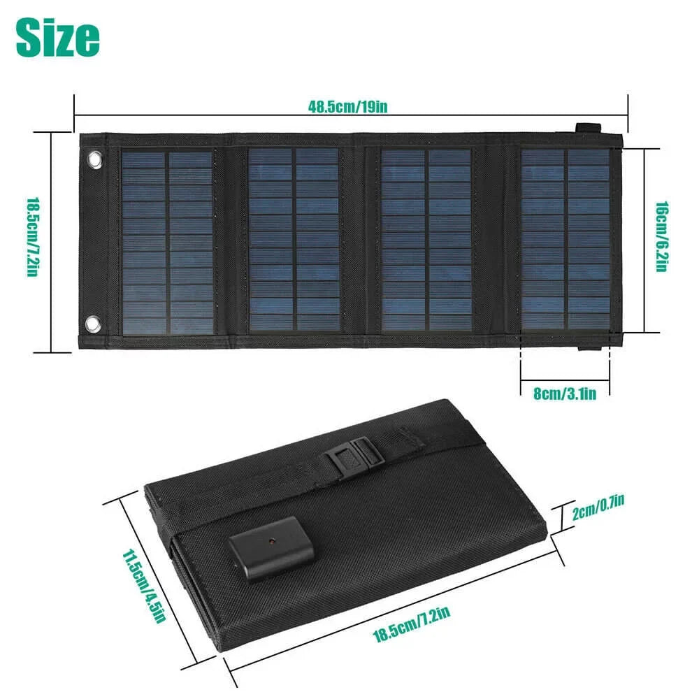 iPhone, Laptop, Suitable for Station, Solar for Camping Suitable exterior Travel Portable USB MDHAND Foldable Port, 80W RV Panel Power Caravan Ipad,
