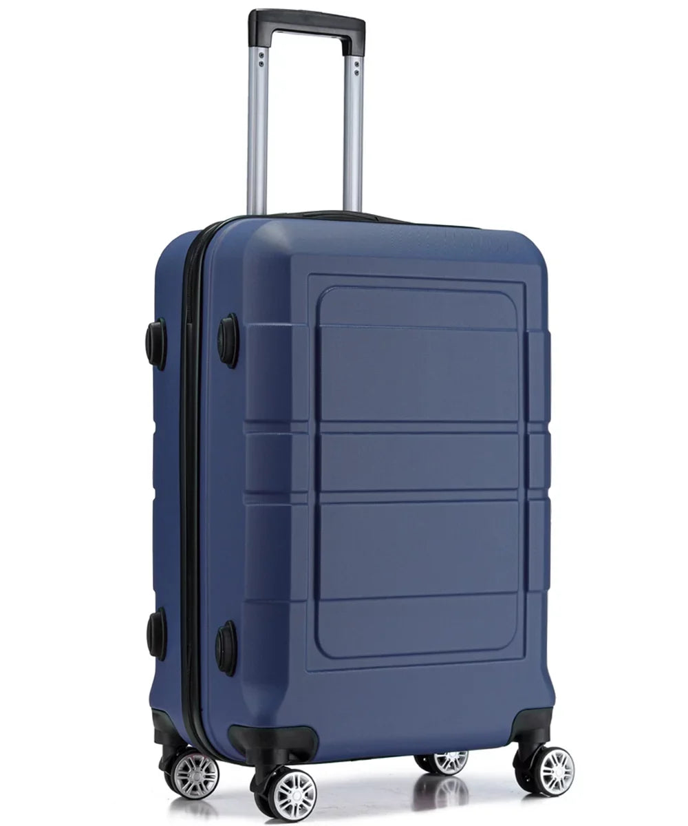 Double Suitcase Durable PC+ABS Expandable Wheels Luggage TSA GOWELL Lock Blue Sets