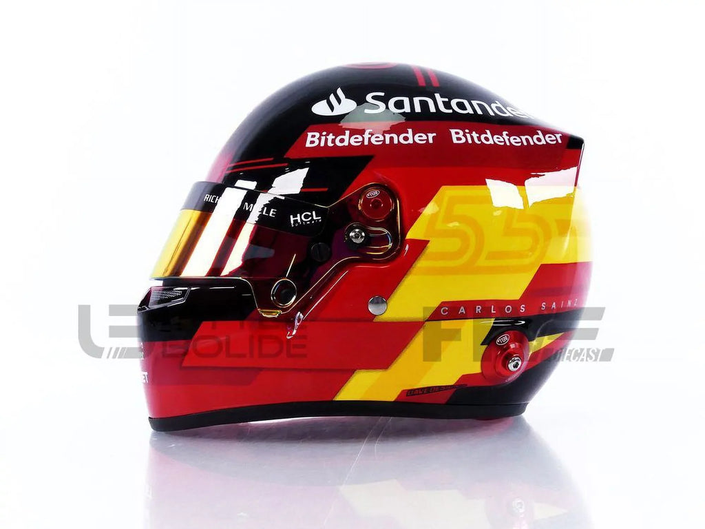 1/2 MINI Sainz HELMET CASQUE 2023 - Ferrari Jr F1 Carlos -