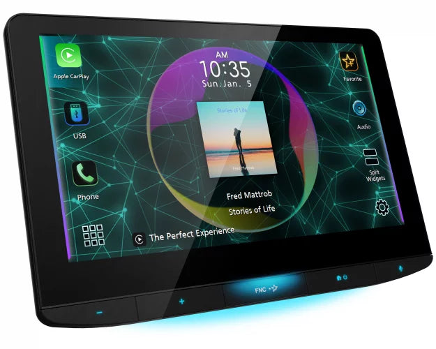 Wireless JVC Carplay HD Receiver+Dash KW-Z1000W Car 10.1" Cam Monitor