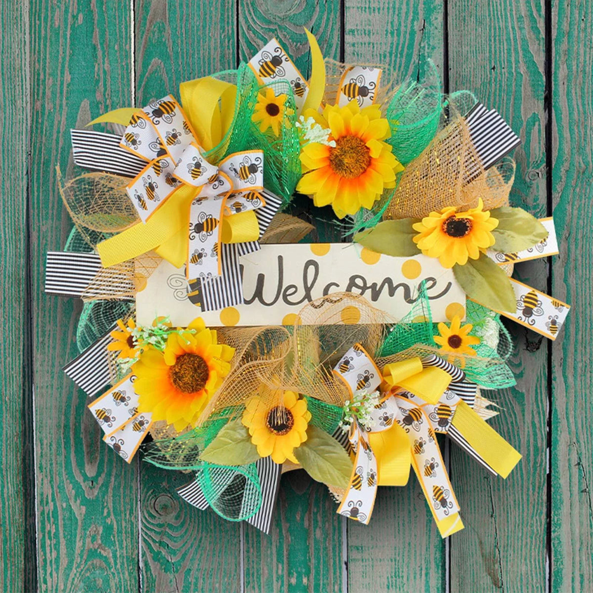 Silk Pendant Wreath Scarf Sash Garland Decoration Festival Monogram Home Wreath Bee