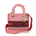 Light Mini Bag x Dee Handbag Amour (Like Medium Canvas Dior Polka Lady DIOR New) Shoulder Dior Christian M0565OBBE_933U Pre-Owned Red D-Lite Dot