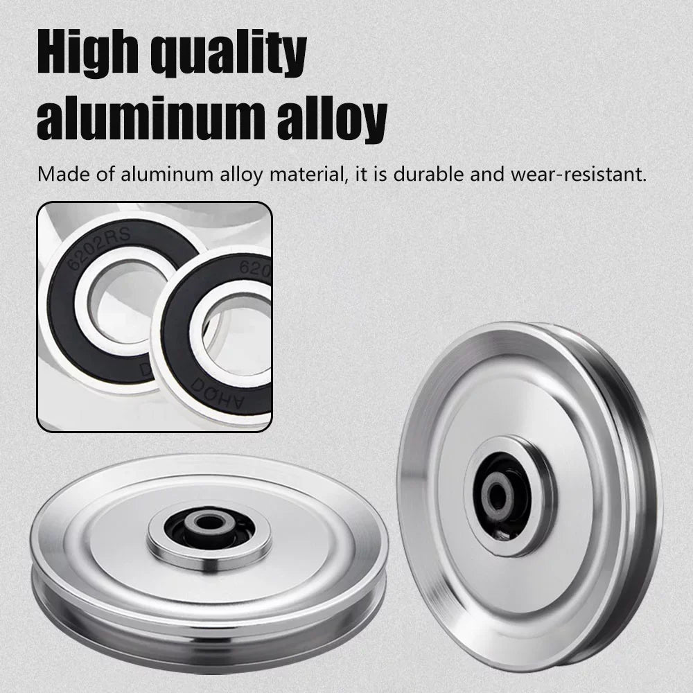 Nylon Universal Wearproof Bearing Equipment Cable Universal Wheel Equipment Pulley Part 1Pack Pulley Abration for System Door Bearing, 120mm/4.72in Merchine, Gym Garage Replace Gym and