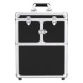Alden Wheels, Design Mirror, Trays, & Makeup Black Case with Trolley Retractable Rolling