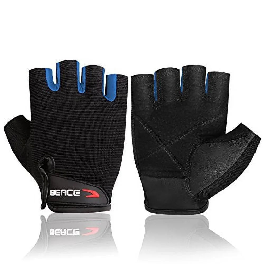 Bodybuilding Weight Women Fitness Lifting Training for Exercise Men Breathable with Palm BEACE Leather & and Workout Gloves for Gym