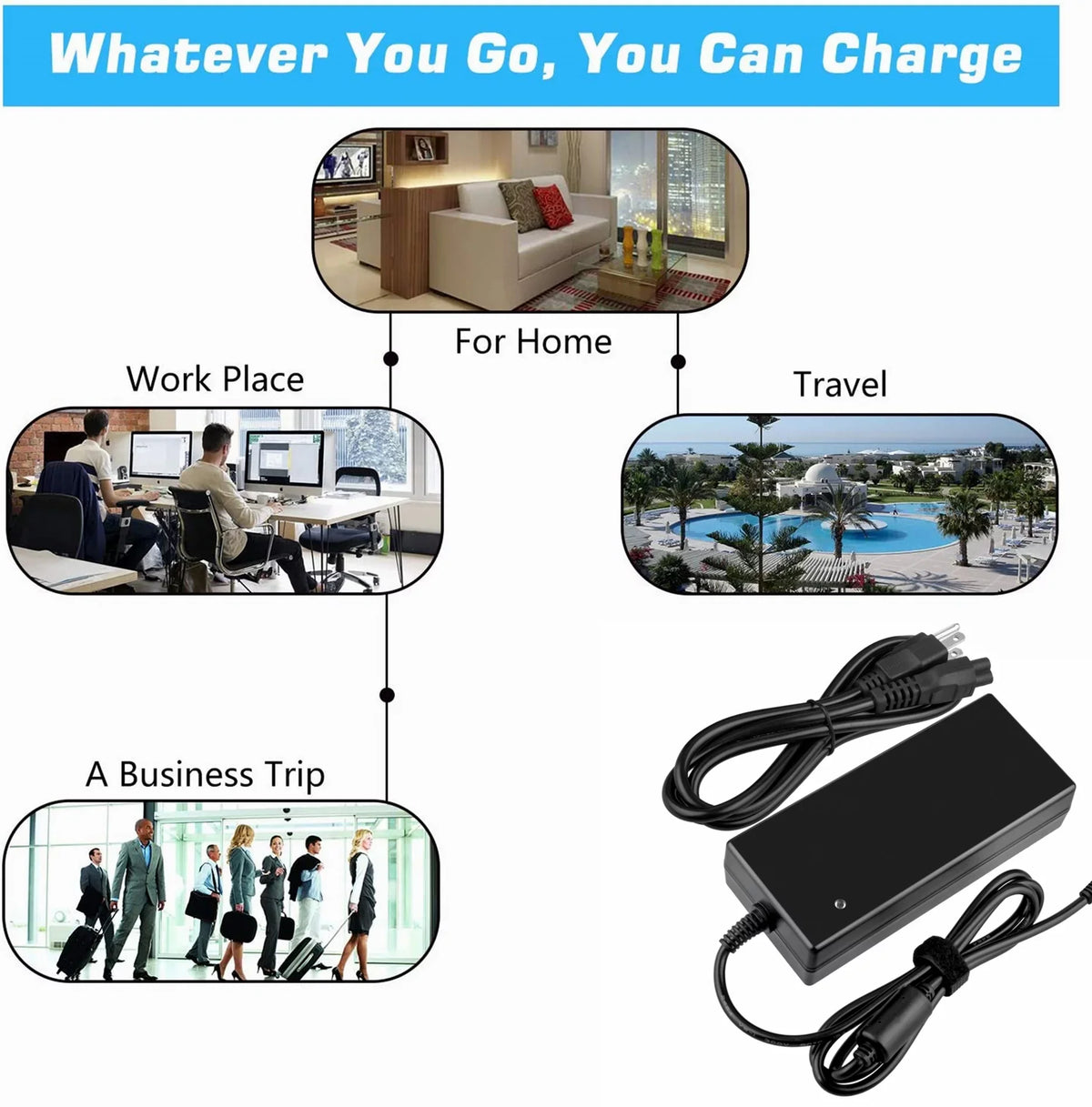 Replacement Mains ZBook BOO AC/DC F2P51UTP#ABA48 15 Compatible Supply 750GB 16GB Power HP KONKIN Video Mobile Cord Cable Workstatioi7 Adapter PSU PS for Charger
