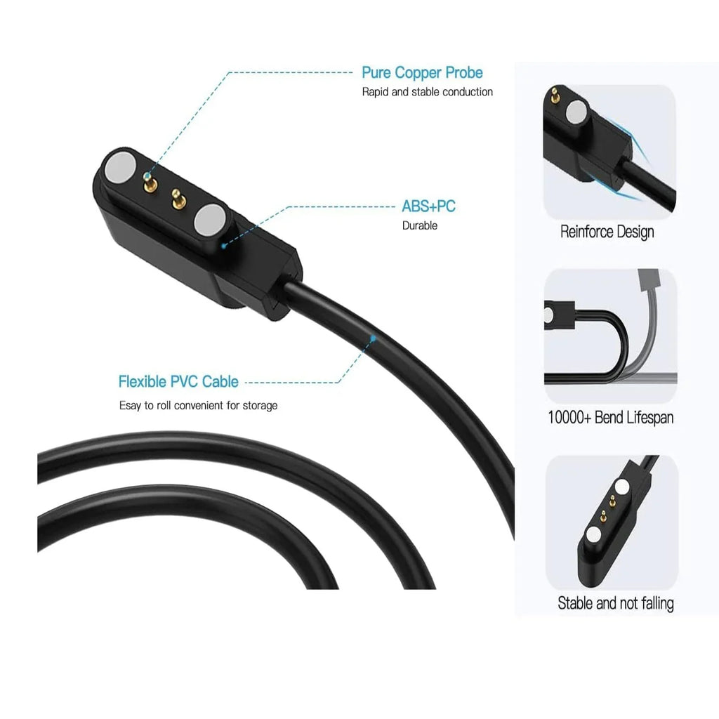 Charger ID205L Magnetic [2-Pack] Willful Cable Watch USB for Charging SW021 Smart Letsfit YAMAY 3.3FT VeryFitPro SW023