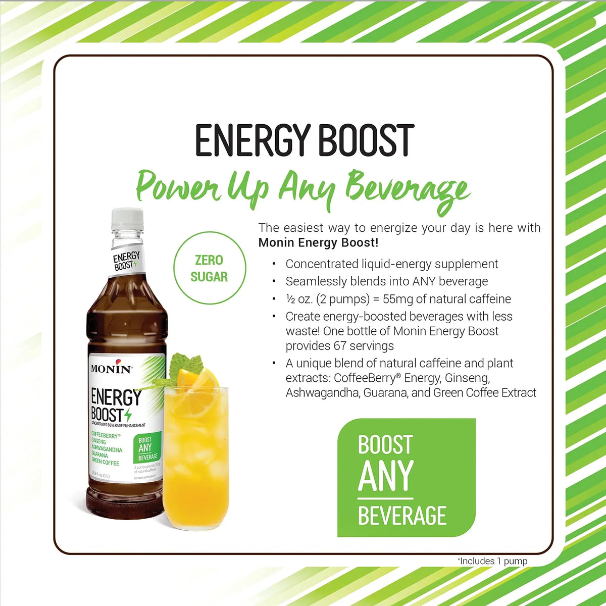 '- Natural (1 Label Sugar, Caffeine, Energy Pump) Flavor, Added Supplement, For Clean Tea Low-Calorie, Subtle Boost, + Liter Soda, Energy Gluten-Free, More, & Liquid Coffee, Great Zero Monin Contains