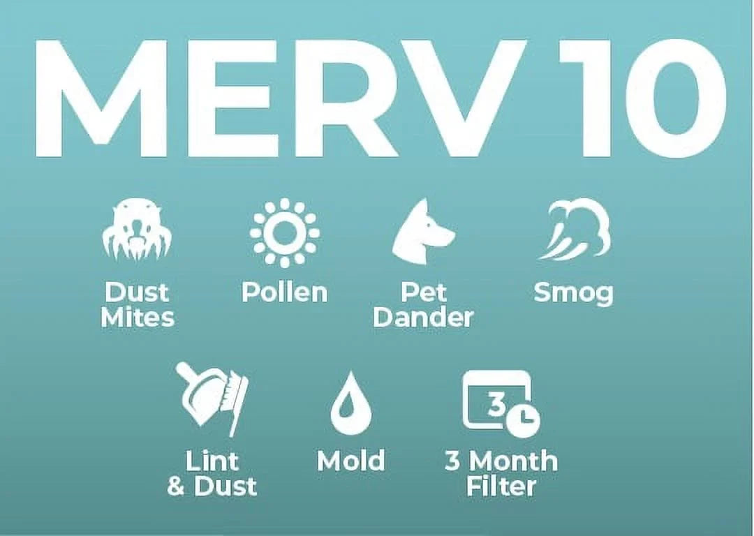 x 7/8 dimension: by Actual 12x20x1 x 6 MERV of Glasfloss. Air 19-1/2 Filters 11-1/2 Pack 10 Pleated