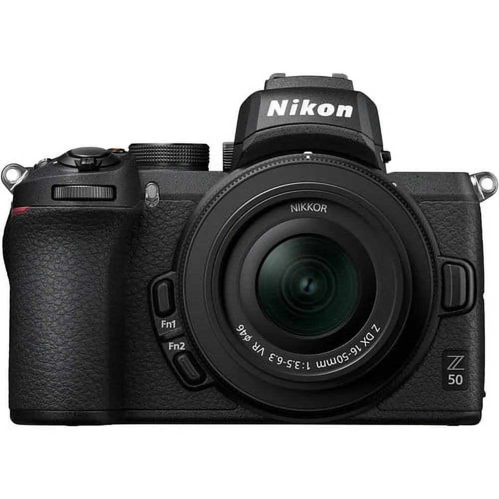 Mirrorless Case 64GB + Camera with Memory(26pc) + 16-50mm Z50 Nikon Lens