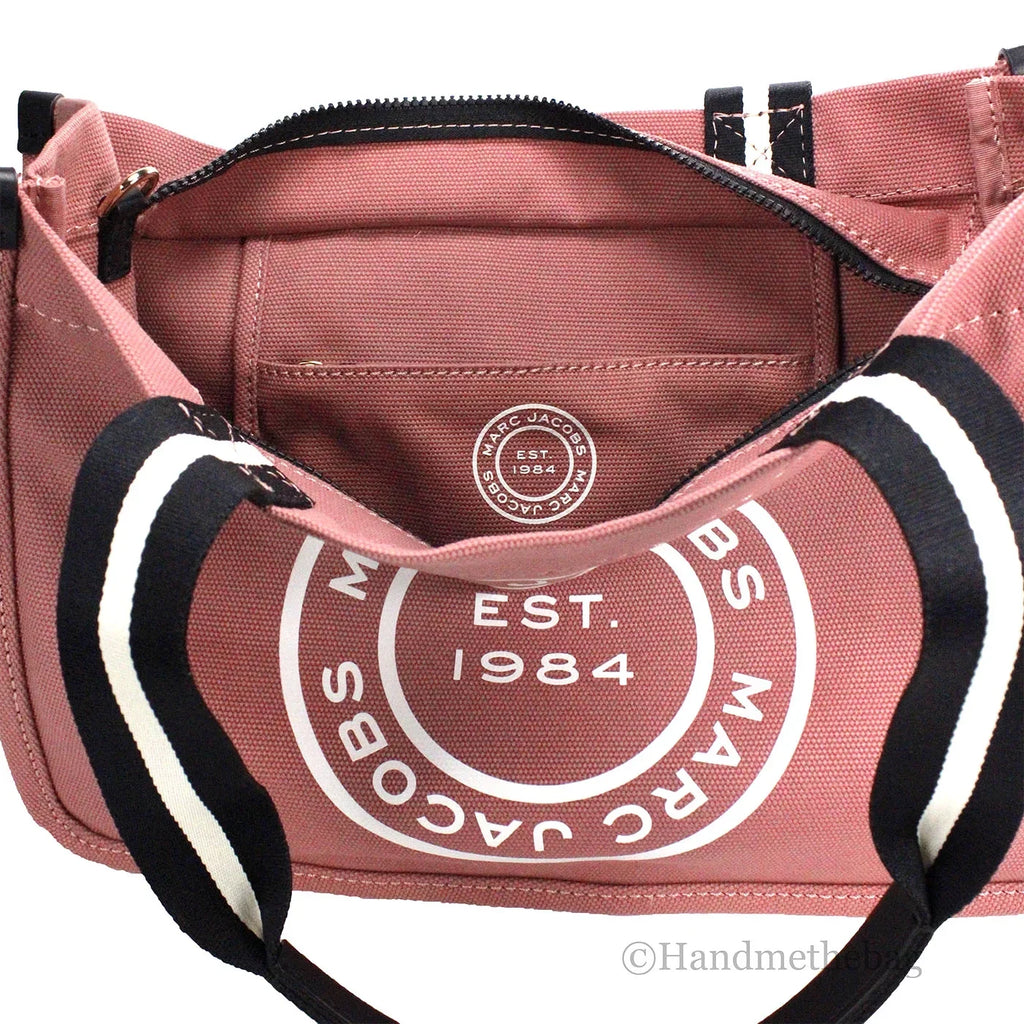 Convertible Tote Jacobs Purse Fabric Rose Medium Canvas Bag Shoulder Marc Dusty