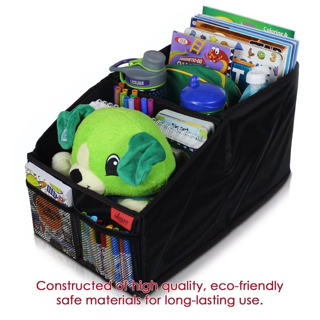 Great Maps, More Front/Backseat 8 with Lusso for and for Compartments Tissues, Car Toys, Games Magazines, Organizer Black Kids Storage Books, Gear Stitching Adults, Seat Featuring Documents,