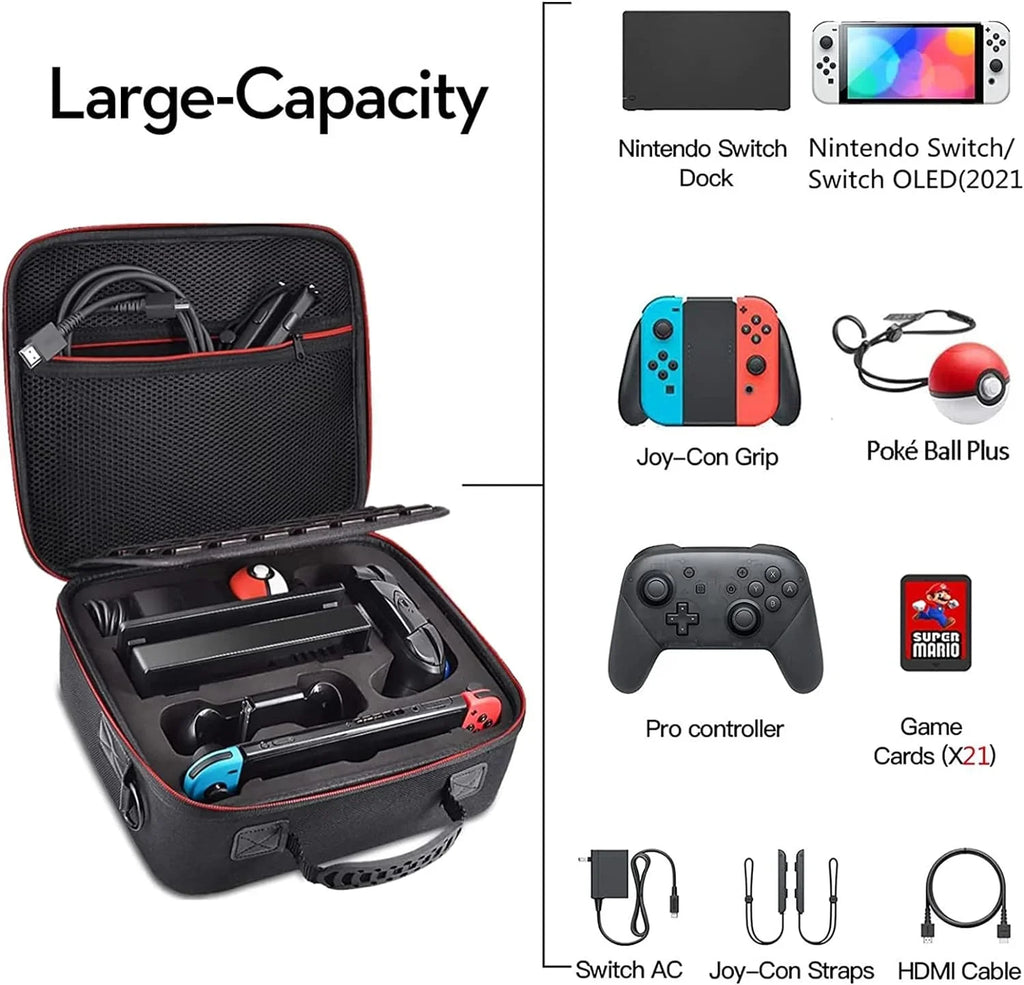 / for Hard 2021, Case Accessories Shell Nintendo Switch Switch with Carrying Compatible Travel OLED HEYSTOP Console Portable & Model Switch Bag