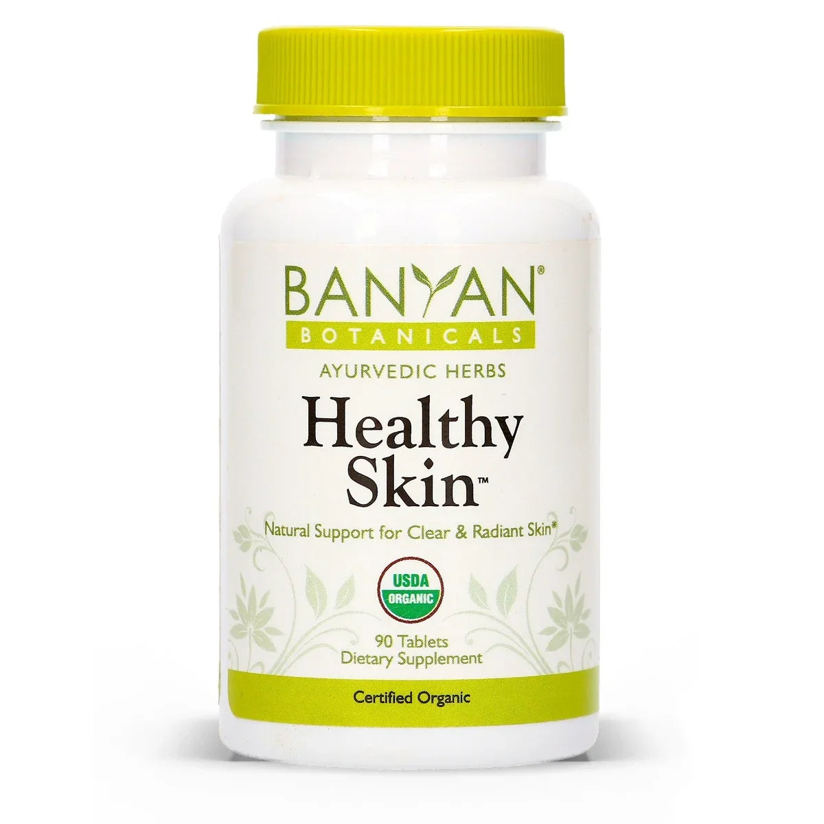 Skin Certified Skin* Organic - Botanicals Flawless - Radiant, 90 Supplement Healthy - USDA Tablets Daily Banyan for
