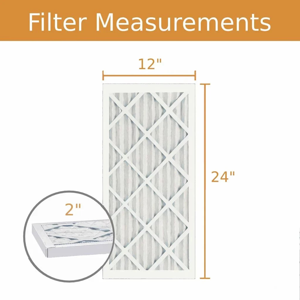(6 - Filter 8 Pack) Air Purolator 12x24x2Key MERV Pleat