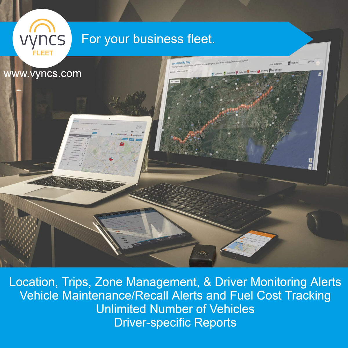 Free Safety Vehicle Trips, Diagnostics, Car/Truck SIM, Fee, Driver Data GPS Monthly 4G Report, Plan, Real LTE Alerts, 1 Fleet: Tracker Year Fleet Fuel No OBD, Tracking, Vyncs Emission Report Time