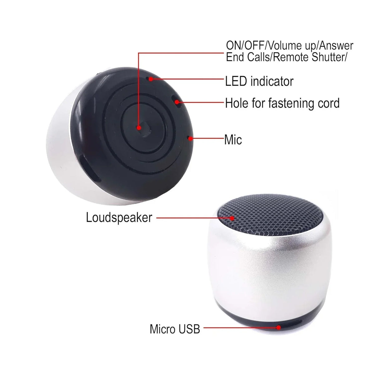 10.4 Hands-free TCL Wireless Rechargeable 10s TAB Audio 10.1/TABMAX Mini Multimedia Speaker - Microphone For