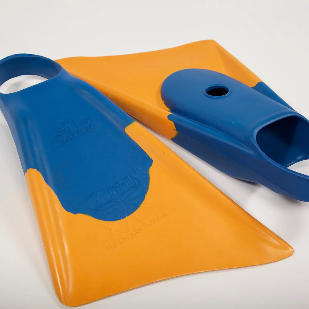 Makappuu Medium Adult Churchill Blue/Orange, Fins, Swim Floating Unisex Rubber