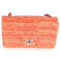 Flap Classic Bag Red Striped Mini Rectangular Patent Pre-Owned