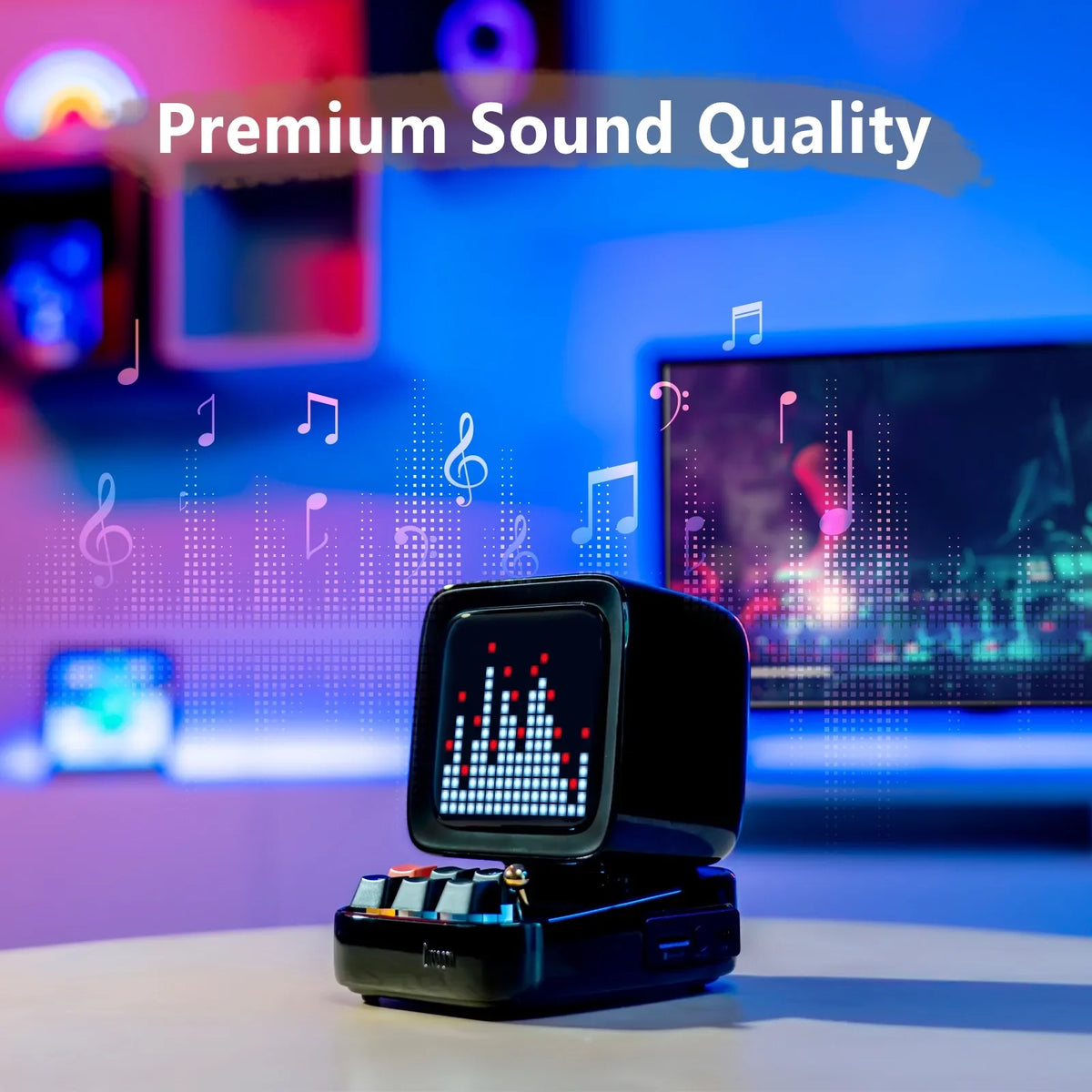 Pixel Speaker, 10W, Blutooth Art Ditoo Divoom Plus Black