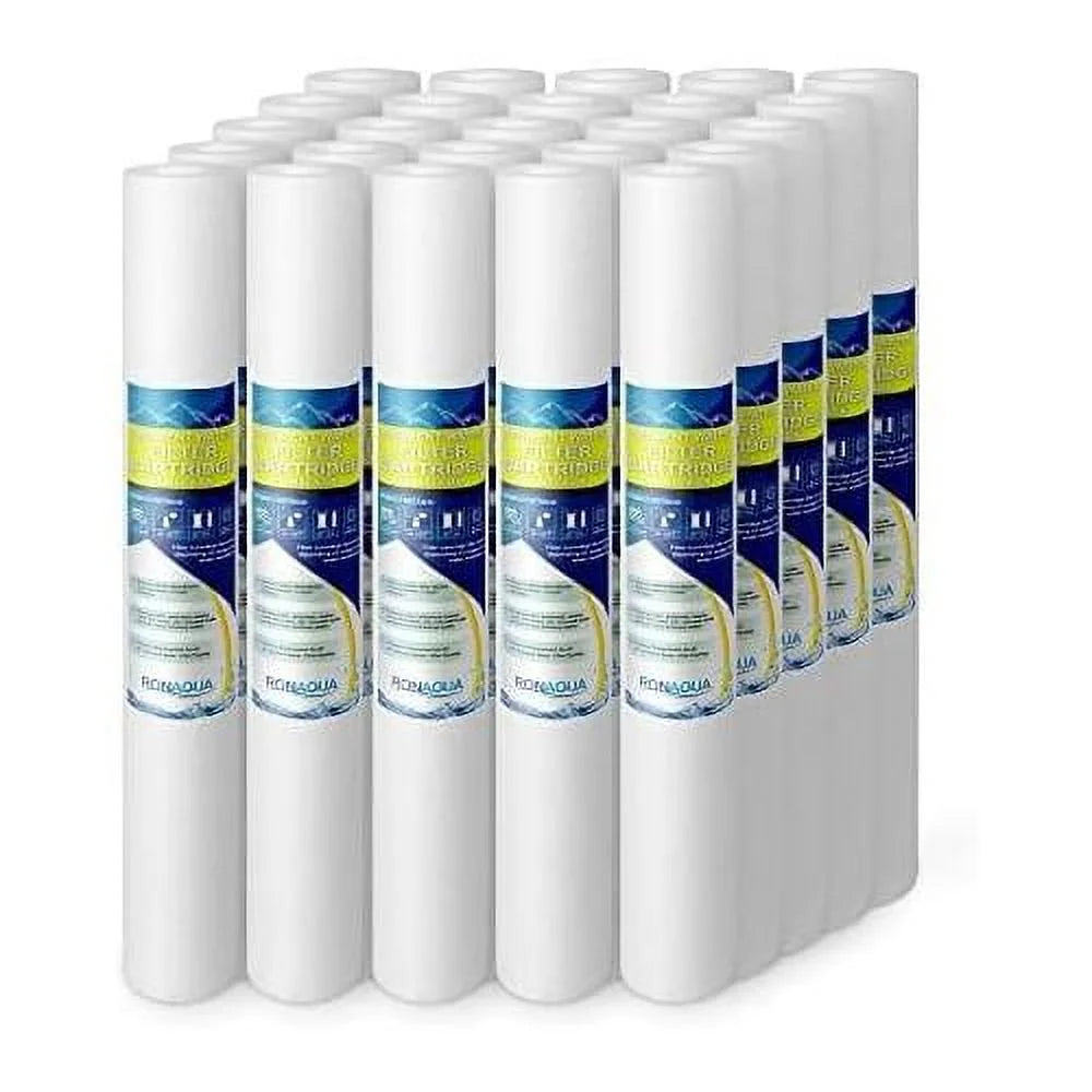 Pack 2.5” Layers -Blown 20” Compatible VX05-20 Sediment 20” Whole Polypropylene Filter Fits 25 2.5” With Micron House SDC-25-2005/4, X Filtration FPMB520, FPMB5-20, Four 10 X Standard Of Housings.