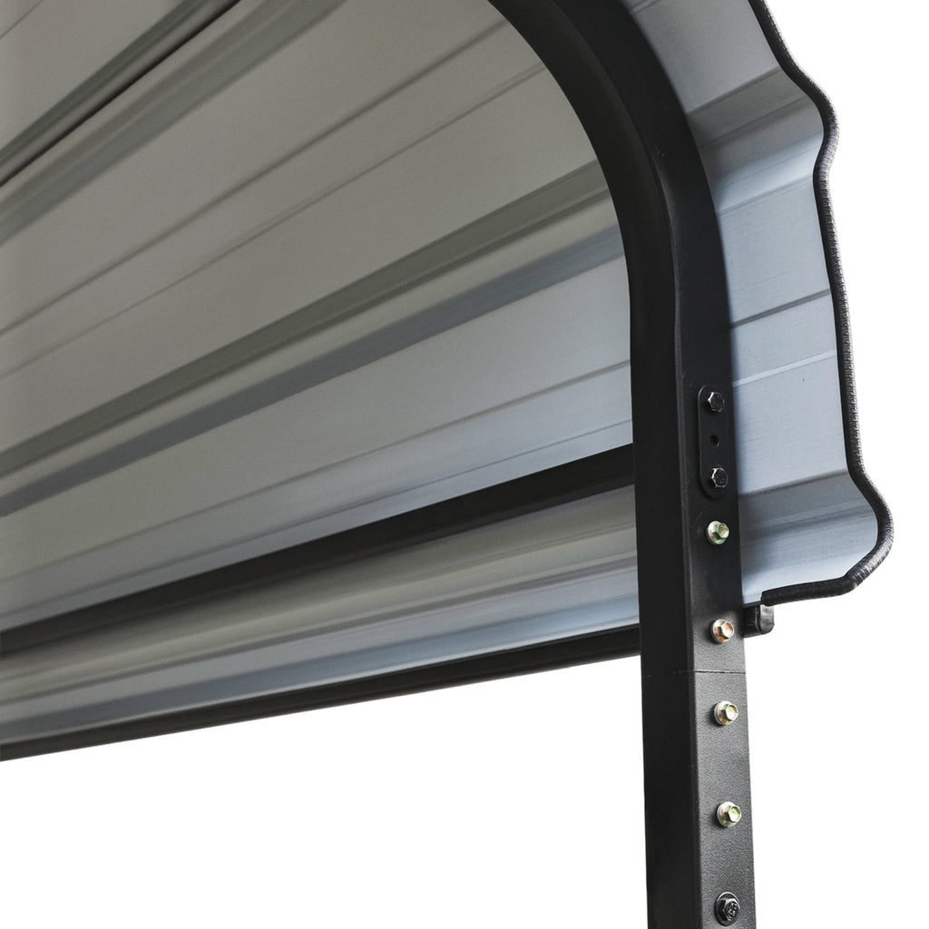 Carport Steel Galvanized Summit ft Car 12 Living Garage with Gray Storage Roof, Metal x Shelter, Heavy-Duty 20