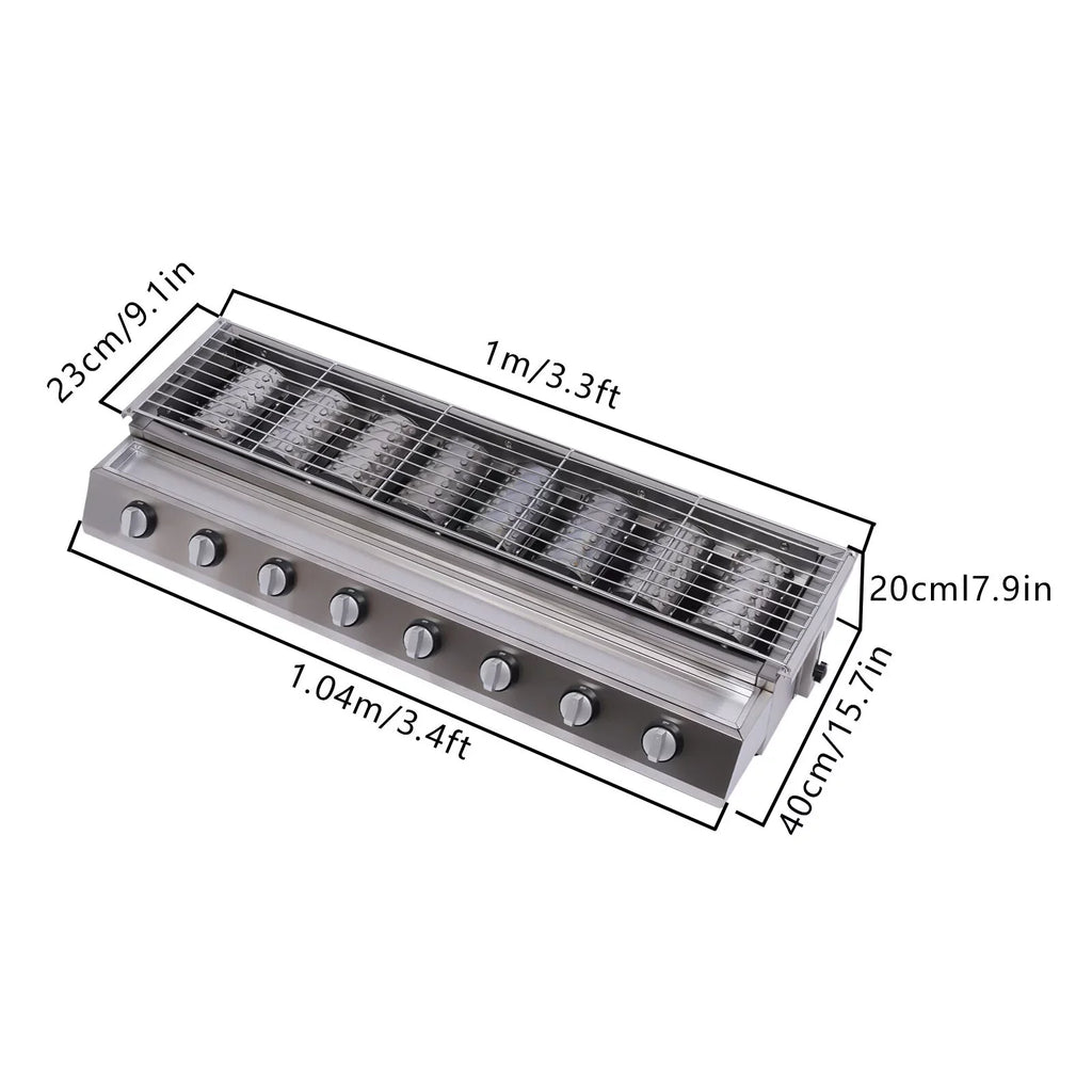 Barbecue Steel Picnic, Grill for Stainless Grill Gas Home YIYIBYUS Garden Party BBQ Patio