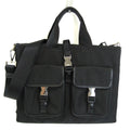 Prada Women,Men Leather,Nylon Pre-Owned (Good) Shoulder Bag Black