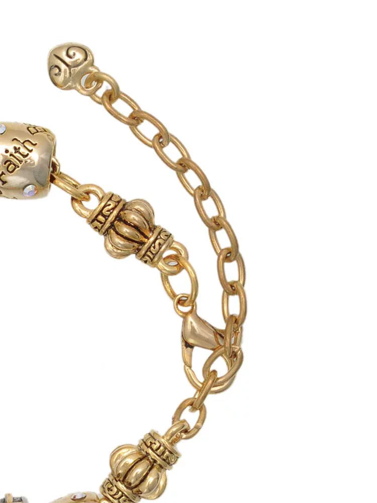 Bracelet Two of Christian 2022 Bead Class Silvertone Tone