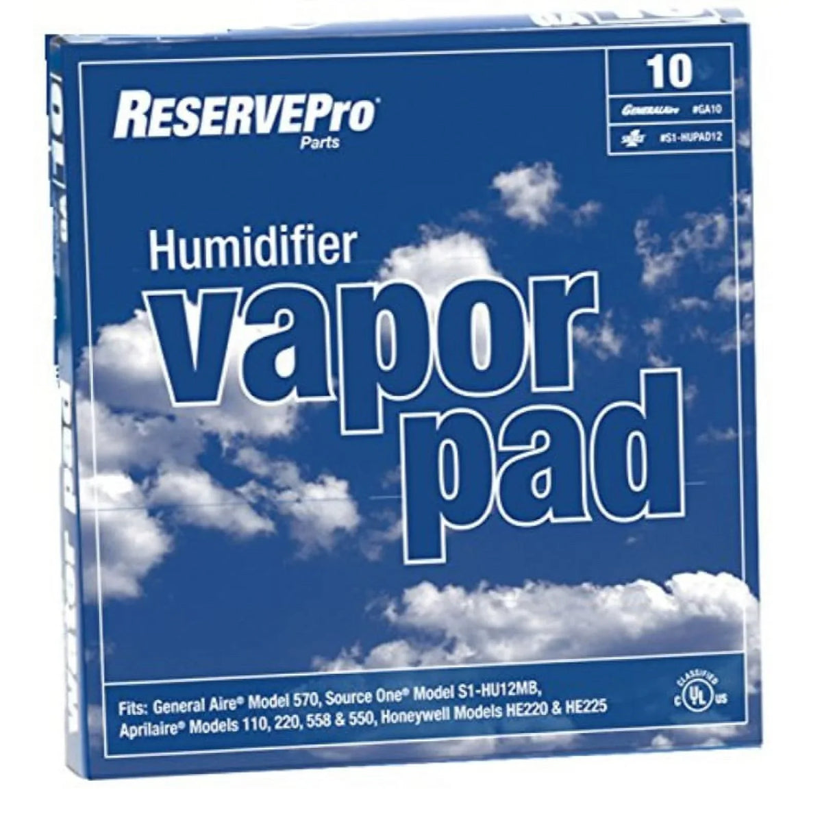 10" GeneralAire GA10 1.75" Vapor Pad, x x 10.25"