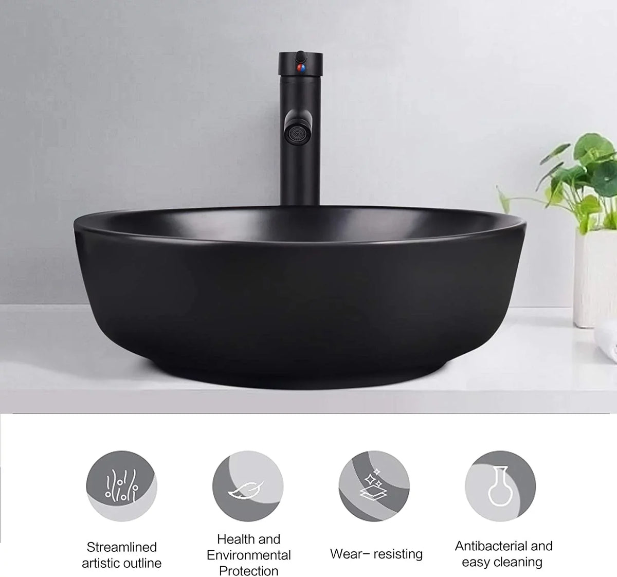 PULUOMIS Ceramic and Vessel Chrome Set with Drain Pop-up Faucet liquid Sink Artistic Cabinet Lavatory Porcelain Pipe Basin Washing Sink Bowl Countertop