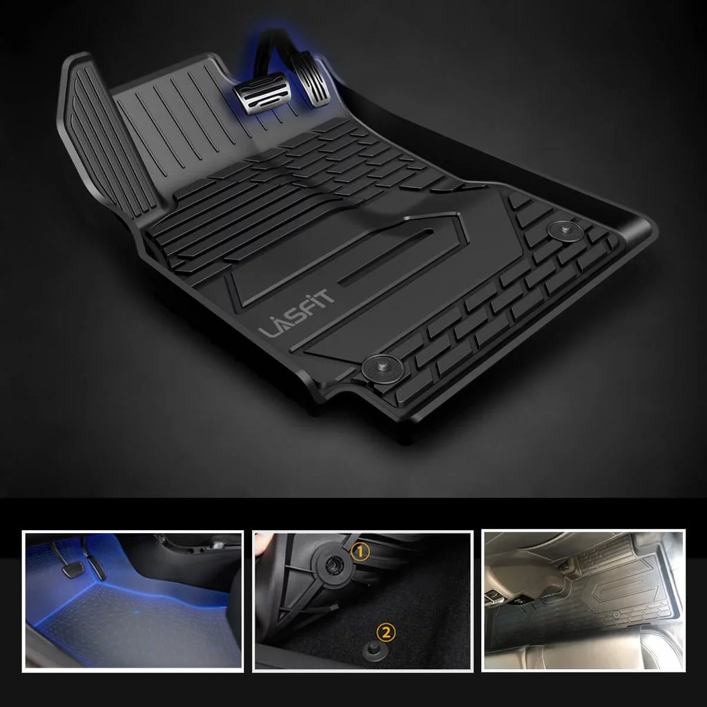 Chevrolet 2500HD/3500HD Crew Double Mats & Storage) for Lasfit Cab, Storage, Silverado/GMC Fit 1500 Plastic Without Cab 2019-2022 (Don't 2020-2022 Floor Sierra