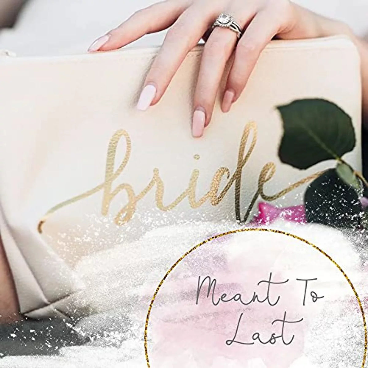 Bridal Parties, Makeup and of for Faux Showers Piece Party Weddings, Set Cream Leather Beige 11 Leather Bachelorette Bride Bags Bridal and