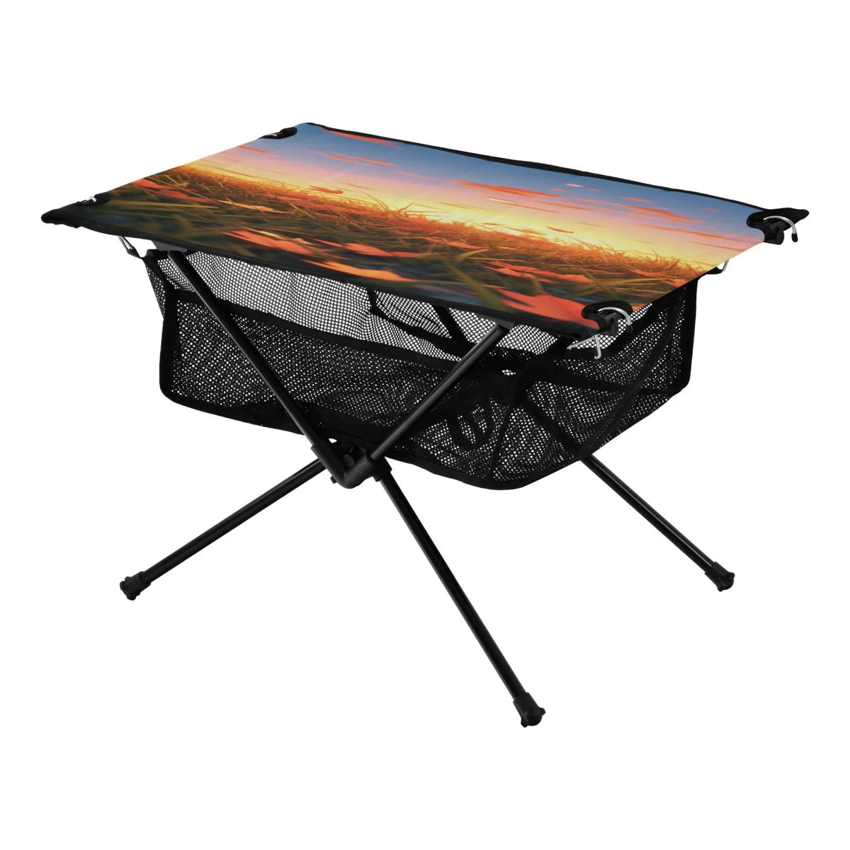 Leaves Picnic Bag with BBQ Storage Folding Compact Travel Portable for Autumn Beach Table Fishing in Camping Table Sunset exterior Table