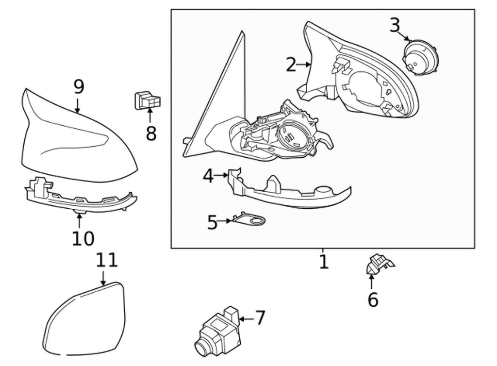 Set Genuine For Mounts Camera Of OE New Ext 51168496622 (2020-2022)