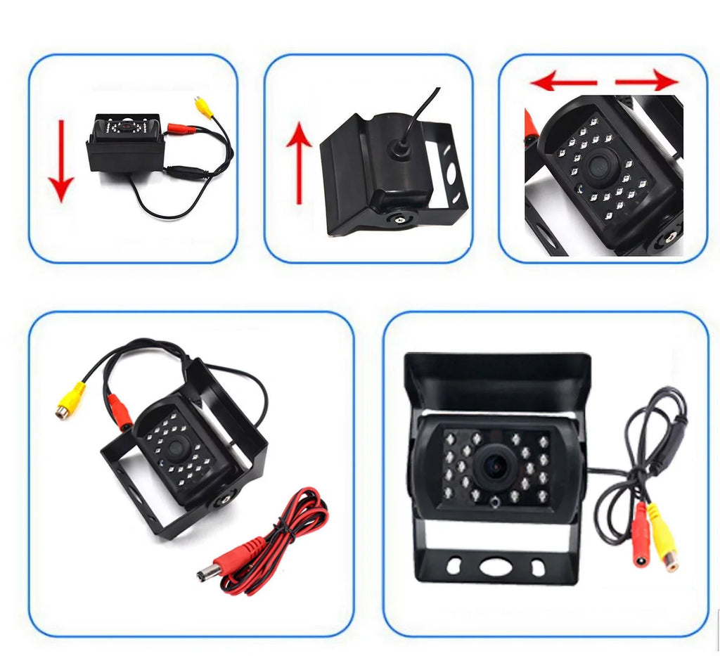 RV 18 12V/24V for parking TFT Monitor LED cable Truck Vision+32 reverse feet LCD Night Car IR 7inch with camera Bus Van Car system