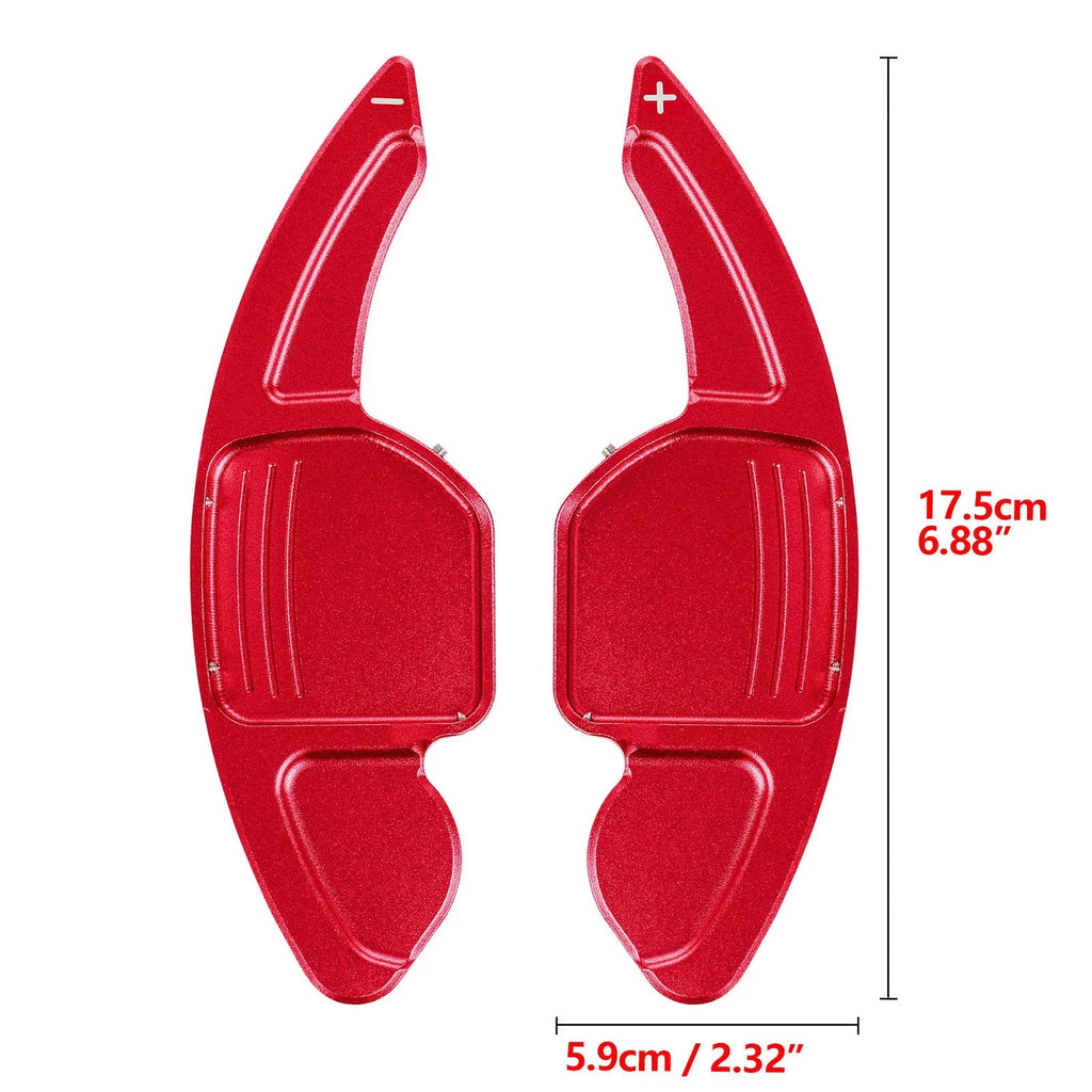 SQ5 Trim, S4 (Red) A6 A8 Xotic Aluminum S8 Cover RS3 A5 S7 Q5 Tech Wheel Shifter A4 CNC Q7 A3 Paddle Steering S6 A7 S5 RS6 S3 Alloy, Audi With Compatible Q3