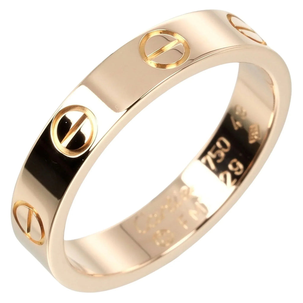 Ring (Good) K18 Approx. Wedding Pre-Owned Gold, Pink Love PG Cartier I132124020 3.6g 9, dimension