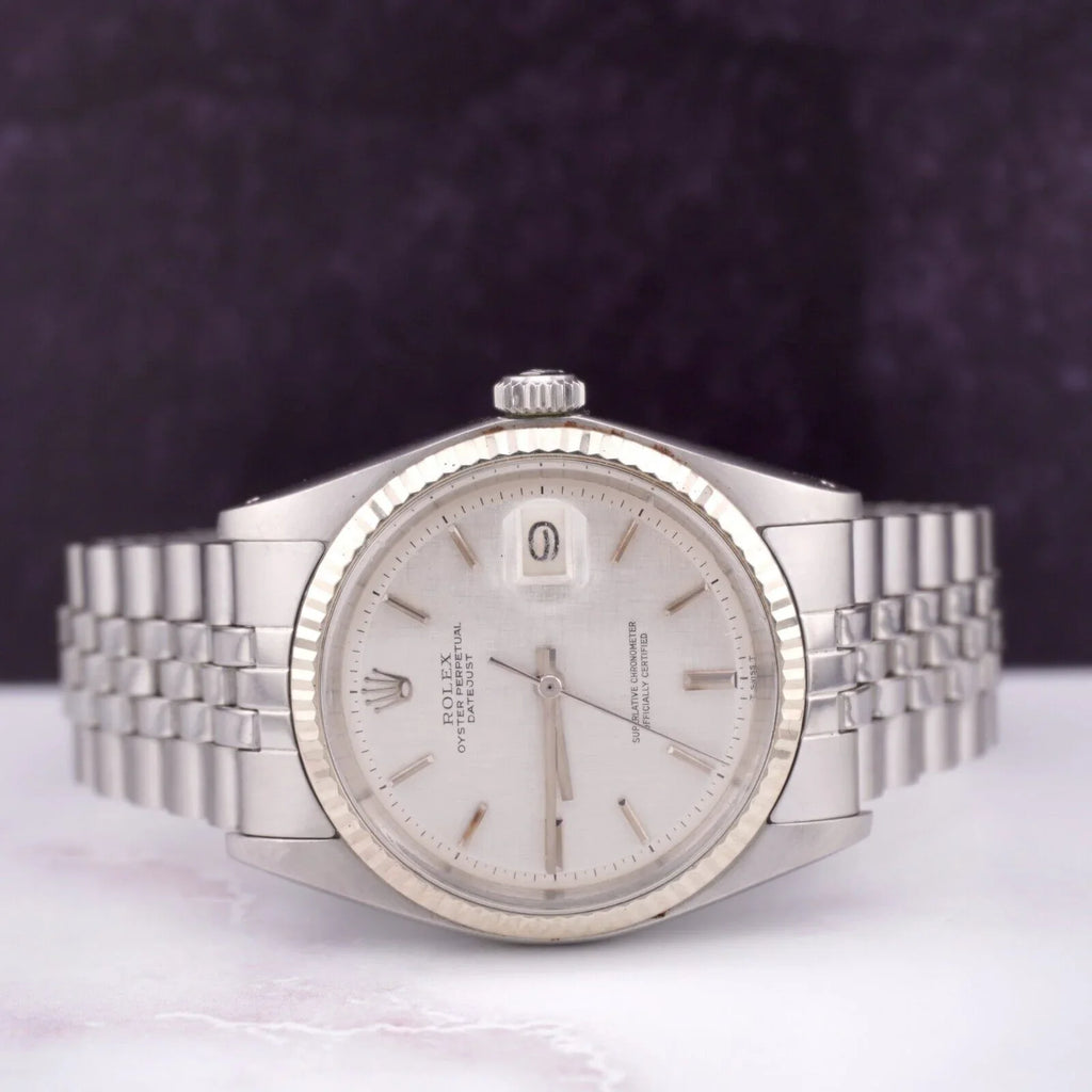 Mens Steel Dial Datejust Watch 36mm Silver 1601 Jubilee Linen Band