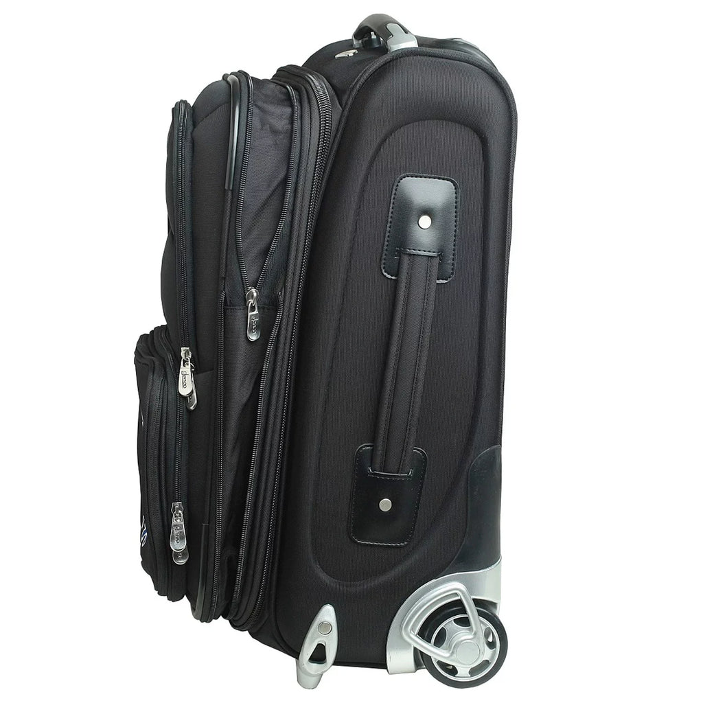 Softside Suitcase Cyclones Rolling Iowa Carry-On State MOJO 21" Black