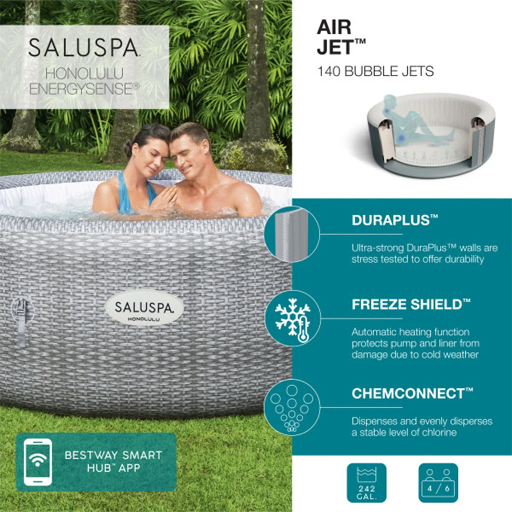 Coleman Honolulu Seat Bestway with Tub 4-Pack AirJet SaluSpa Spa Hot
