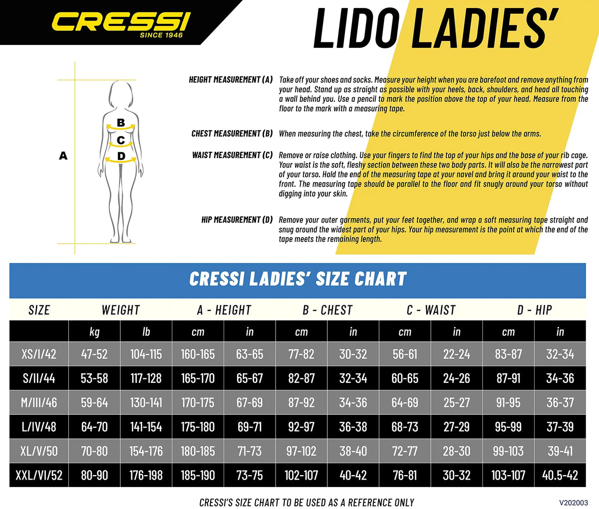Shorty Lido 2mm Cressi Wetsuit Women's