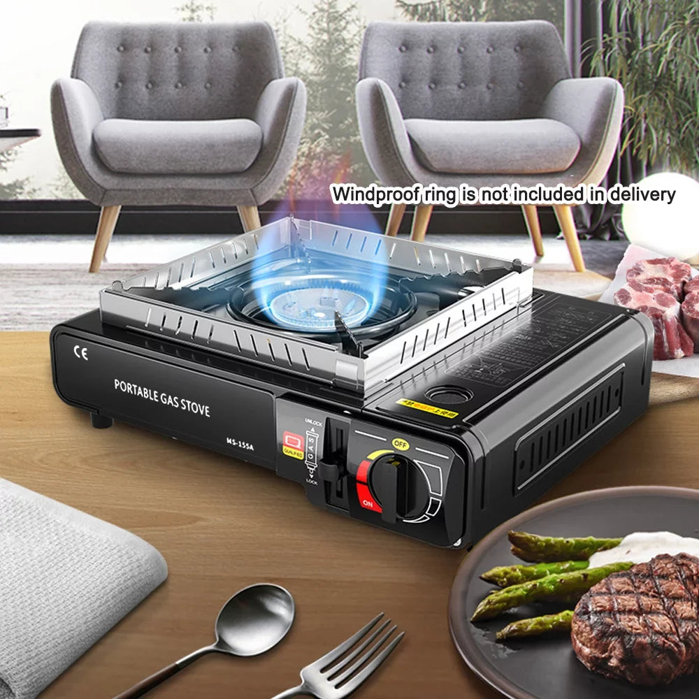 Portable exterior Ideal - Hiking, 2.9KW for Piezo Stove Ignition Picnics, Cooking, Butane with Backpacking, Camping, and Cassette Barbecues